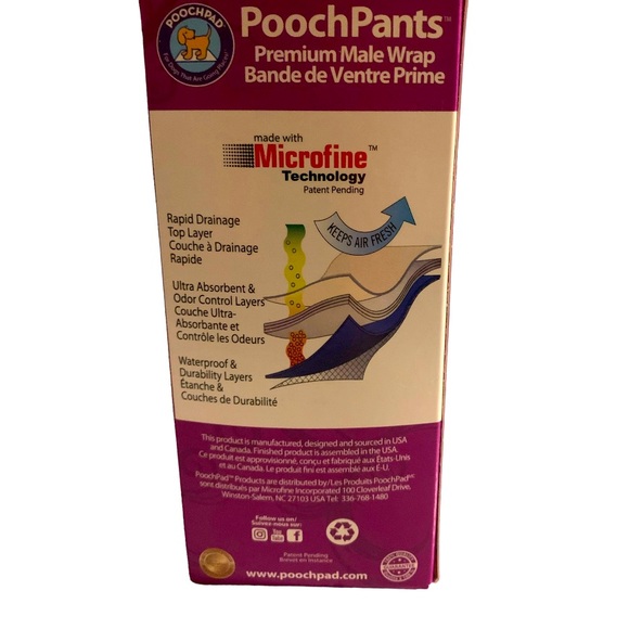 NWT- Male Pooch Pants 35-55 Pounds(20”-27”)Large/Grand Reusable Dog Wrap. - Picture 2 of 4